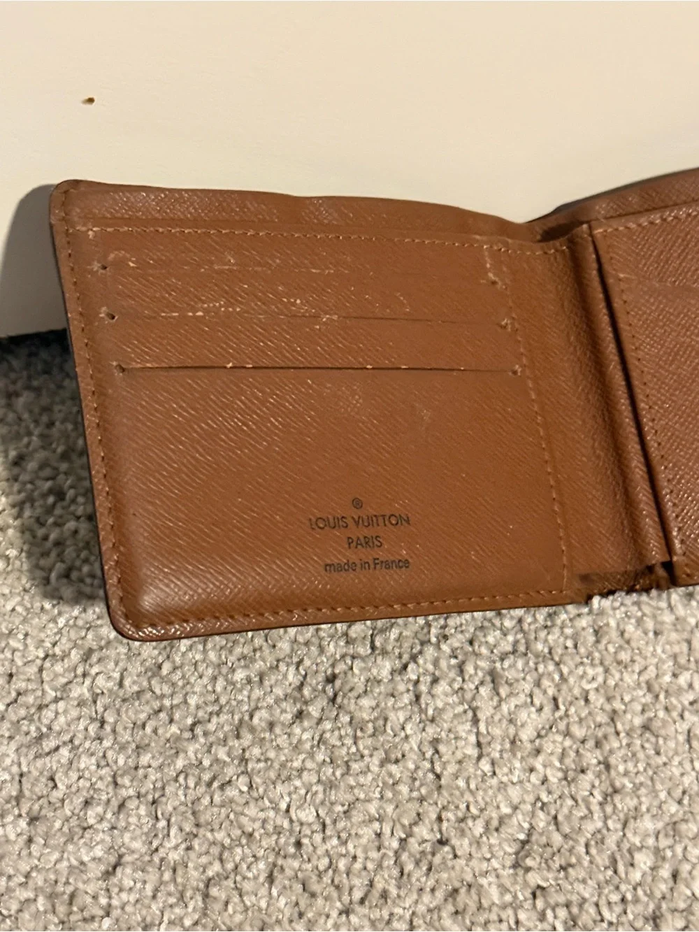 Louis Vuitton Monogram Canvas Money Clip Wallet Brown & Black